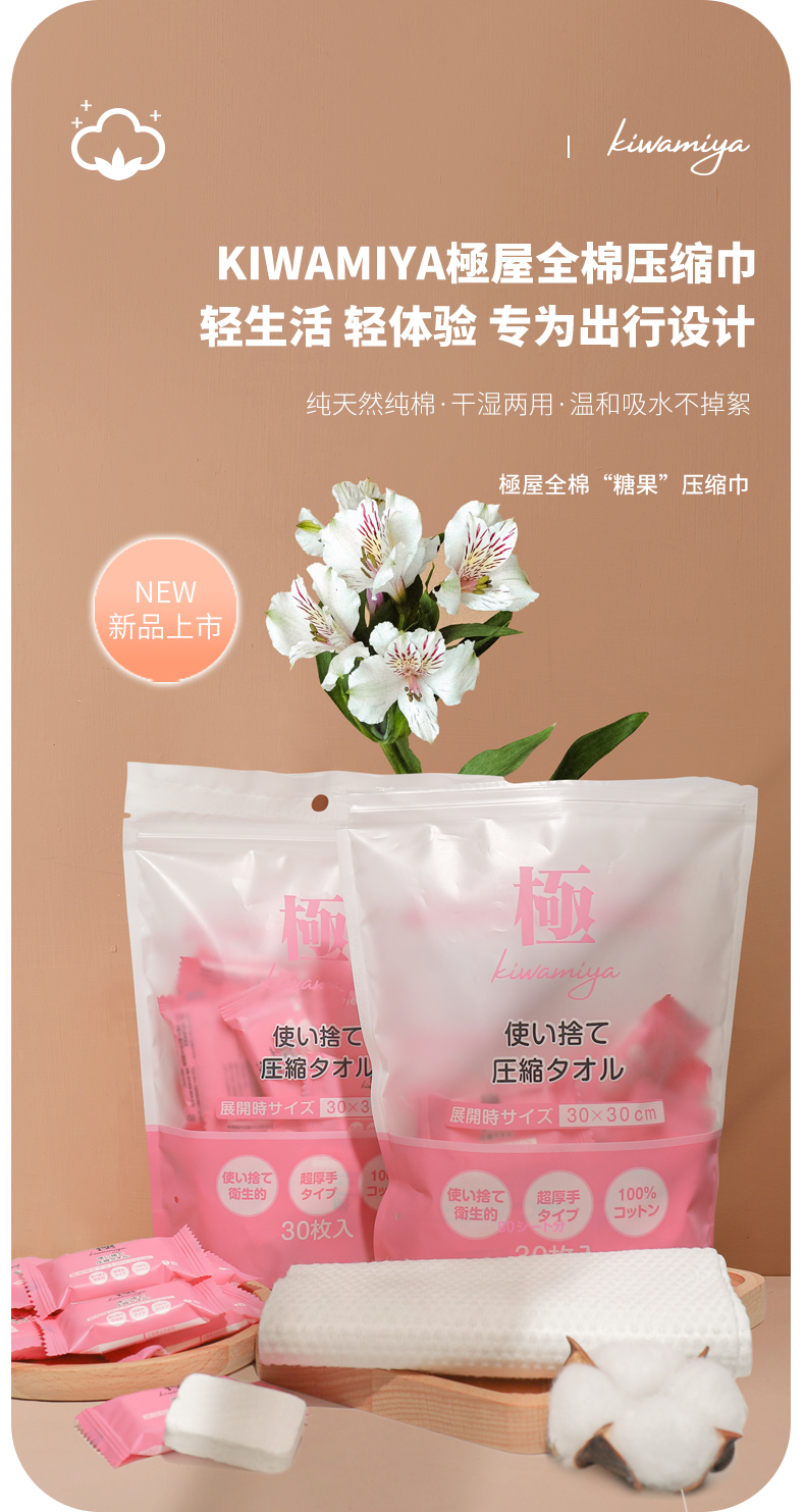 糖果壓縮洗臉巾